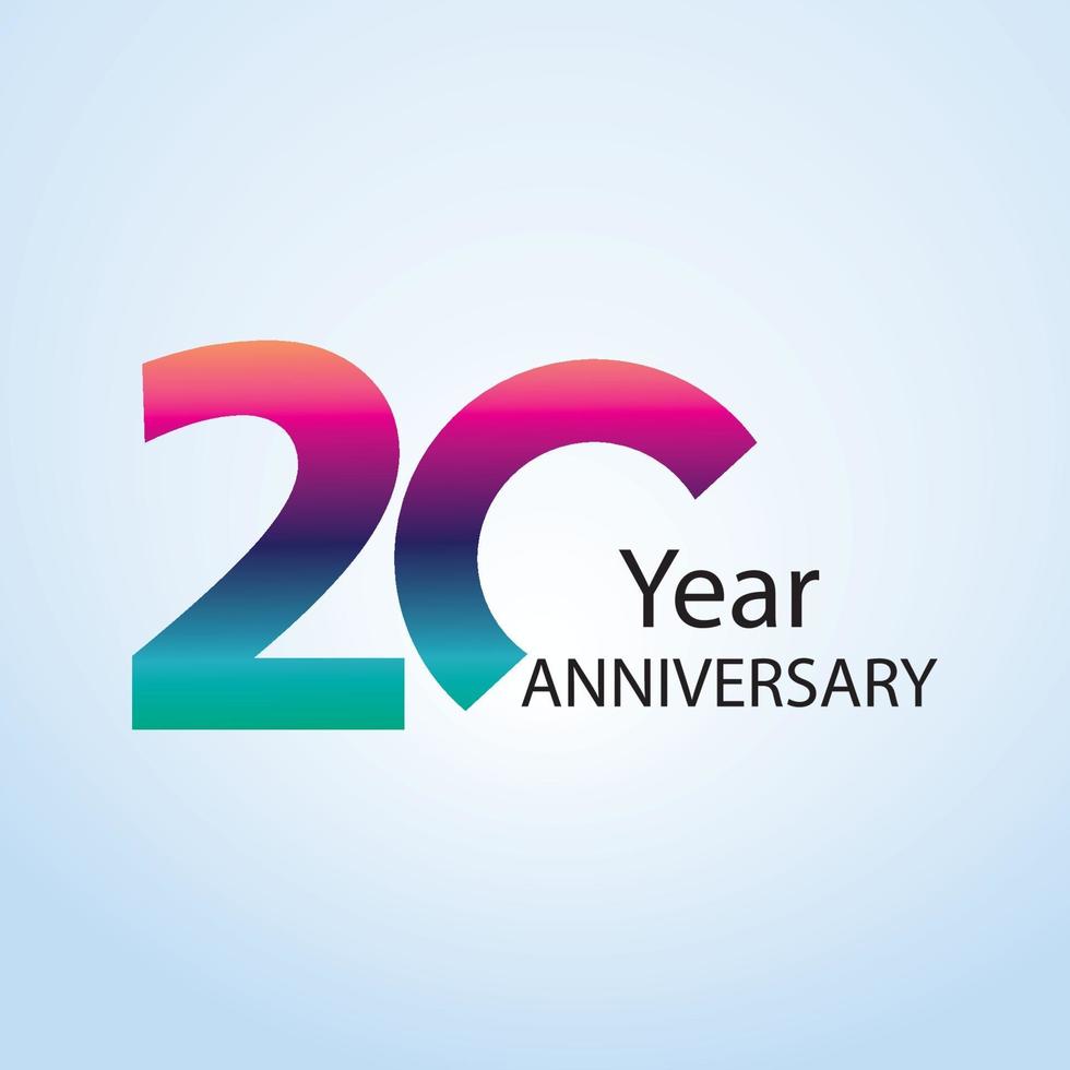 jaar jubileum logo vector sjabloon ontwerp illustratie