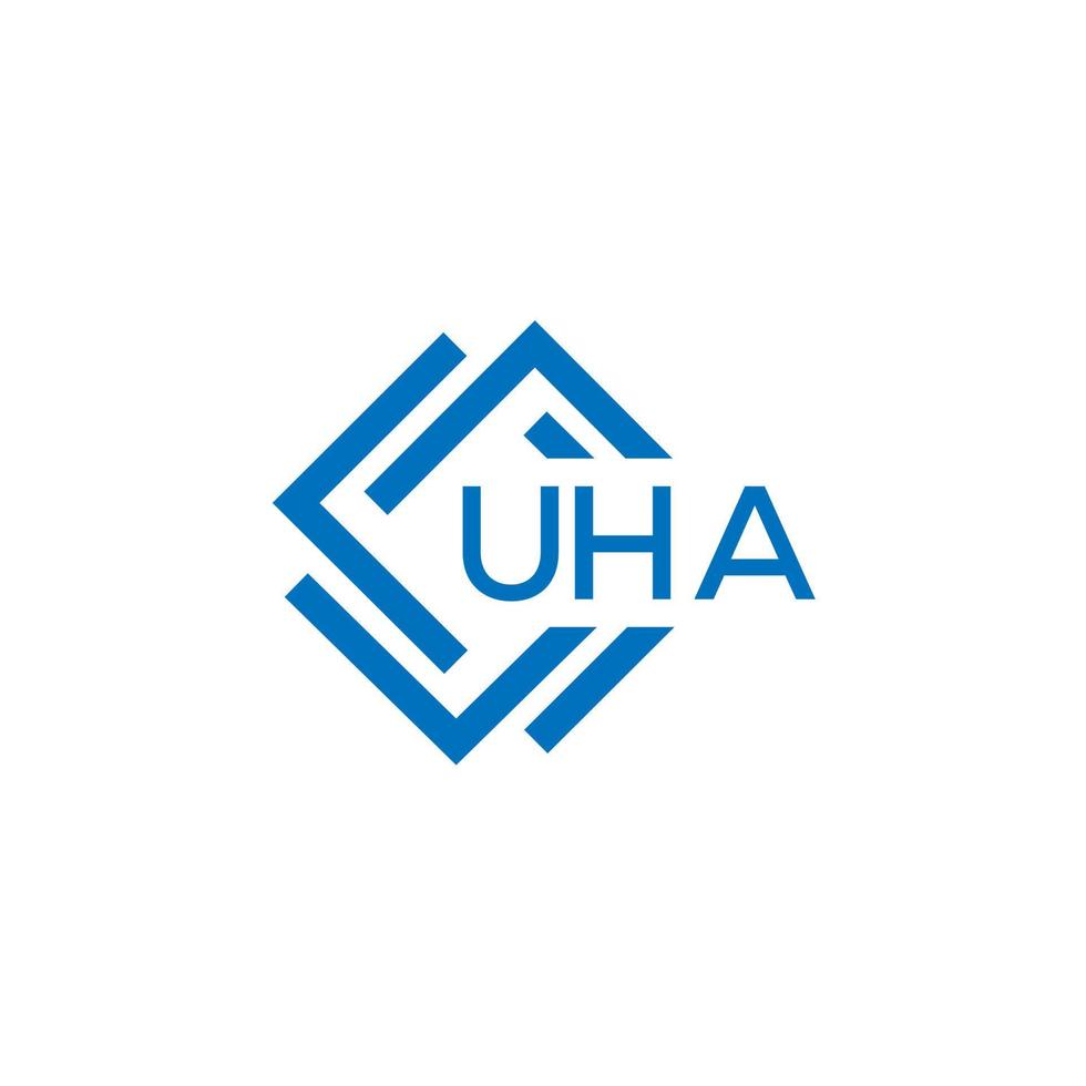 uha technologie brief logo ontwerp Aan wit achtergrond. uha creatief initialen technologie brief logo concept. uha technologie brief ontwerp. vector