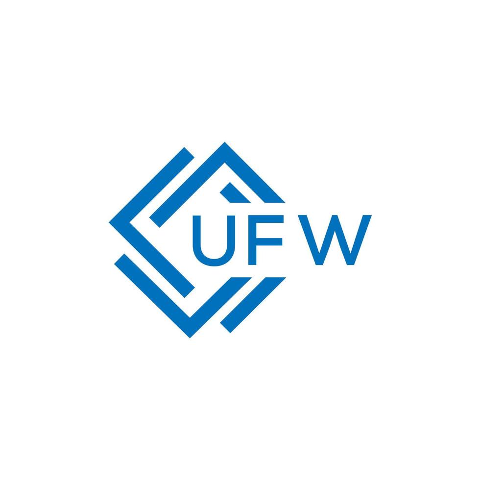 ufw technologie brief logo ontwerp Aan wit achtergrond. ufw creatief initialen technologie brief logo concept. ufw technologie brief ontwerp. vector