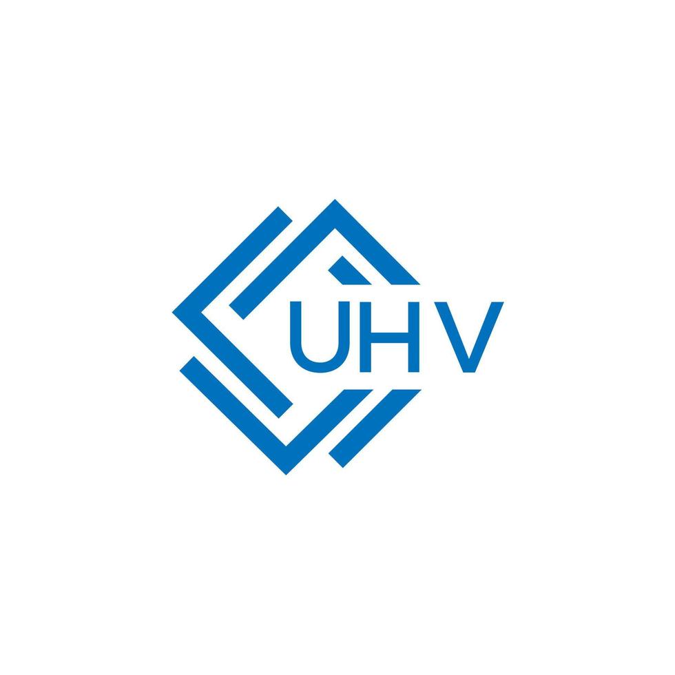 uhv technologie brief logo ontwerp Aan wit achtergrond. uhv creatief initialen technologie brief logo concept. uhv technologie brief ontwerp. vector