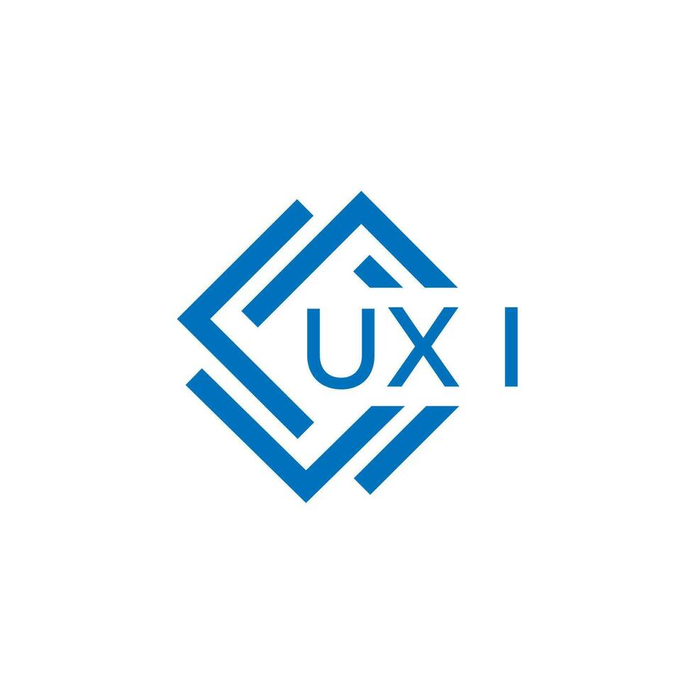 uxi technologie brief logo ontwerp Aan wit achtergrond. uxi creatief initialen technologie brief logo concept. uxi technologie brief ontwerp. vector