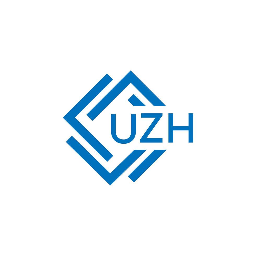 uzh technologie brief logo ontwerp Aan wit achtergrond. uzh creatief initialen technologie brief logo concept. uzh technologie brief ontwerp. vector