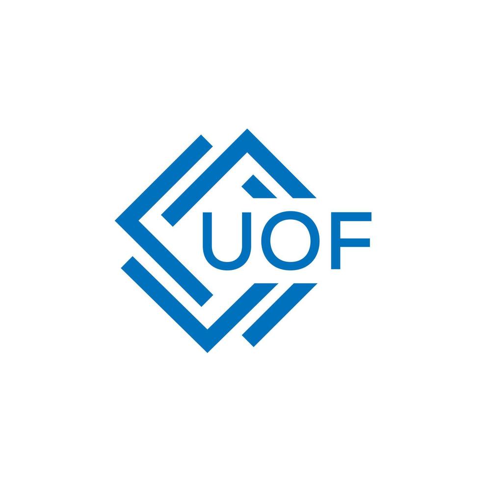 uof technologie brief logo ontwerp Aan wit achtergrond. uof creatief initialen technologie brief logo concept. uof tech vector