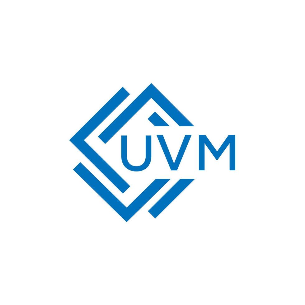 uvm technologie brief logo ontwerp Aan wit achtergrond. uvm creatief initialen technologie brief logo concept. uvm technologie brief ontwerp. vector