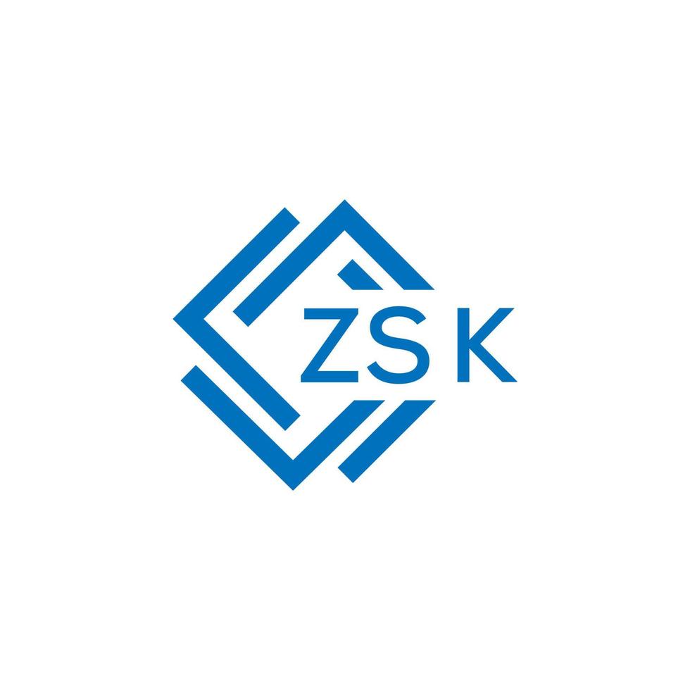 zsk technologie brief logo ontwerp Aan wit achtergrond. zsk creatief initialen technologie brief logo concept. zsk technologie brief ontwerp. vector
