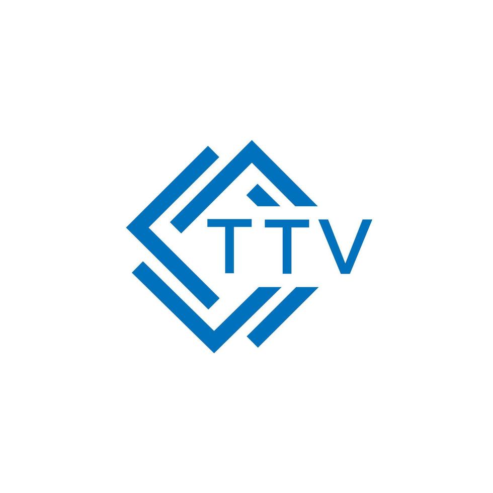 ttv technologie brief logo ontwerp Aan wit achtergrond. ttv creatief initialen technologie brief logo concept. ttv technologie brief ontwerp. vector