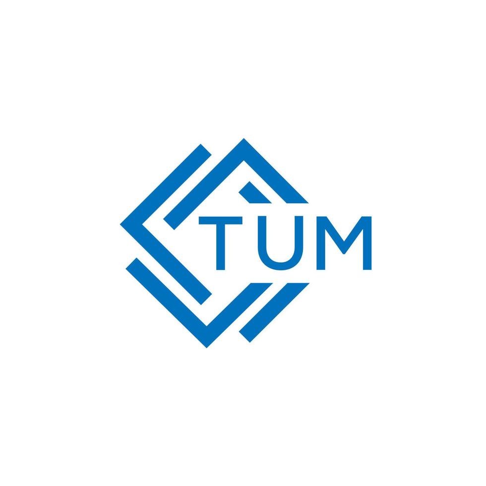 tum technologie brief logo ontwerp Aan wit achtergrond. tum creatief initialen technologie brief logo concept. tum technologie brief ontwerp. vector