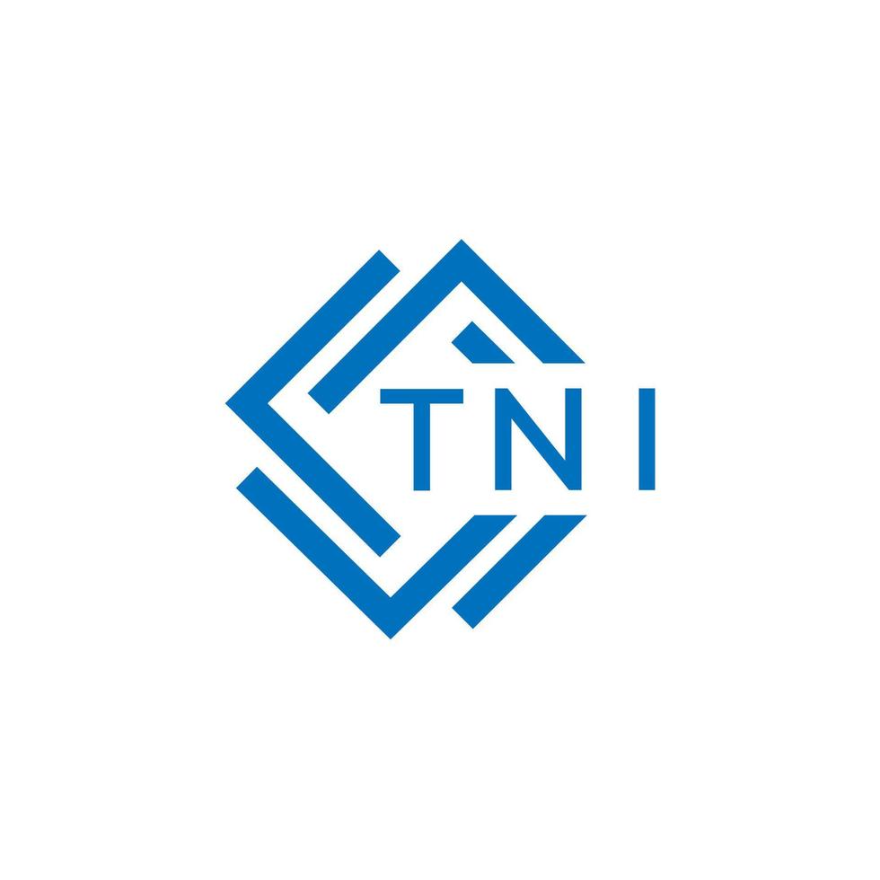 tni technologie brief logo ontwerp Aan wit achtergrond. tni creatief initialen technologie brief logo concept. tni technologie brief ontwerp. vector