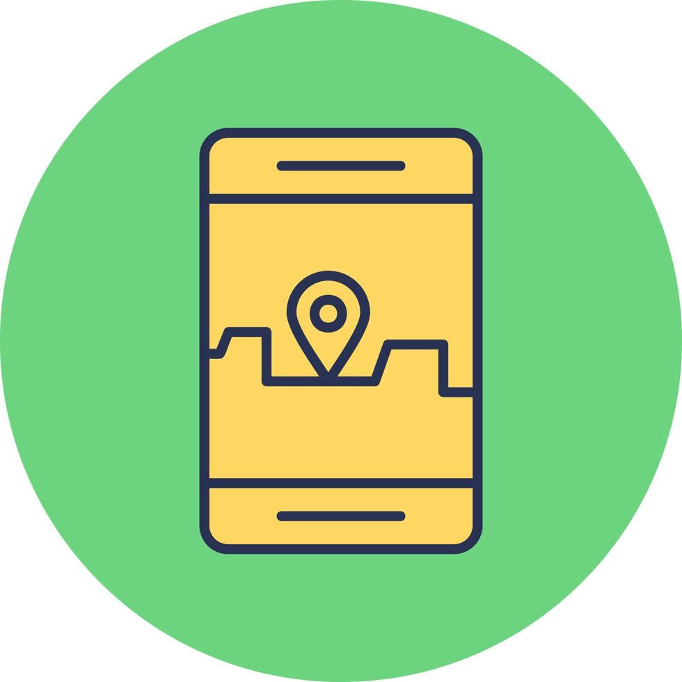 smartphone GPS vector icoon