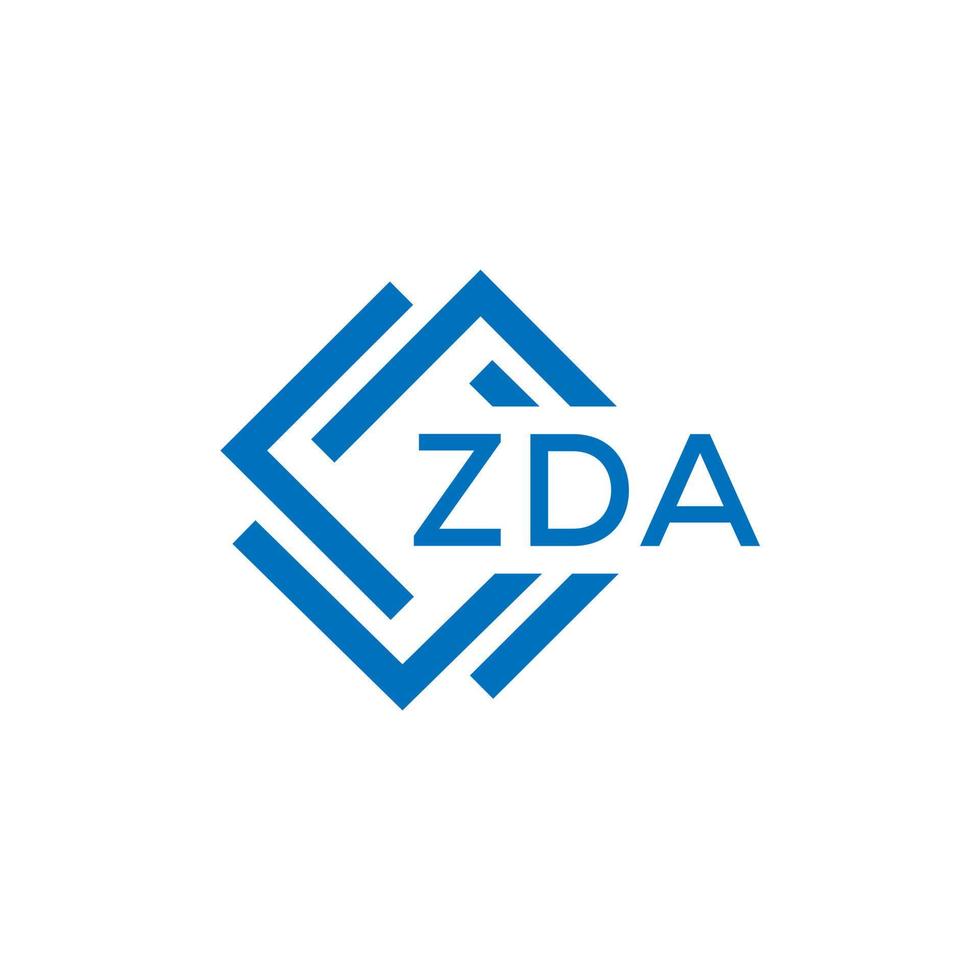 zda technologie brief logo ontwerp Aan wit achtergrond. zda creatief initialen technologie brief logo concept. zda technologie brief ontwerp. vector