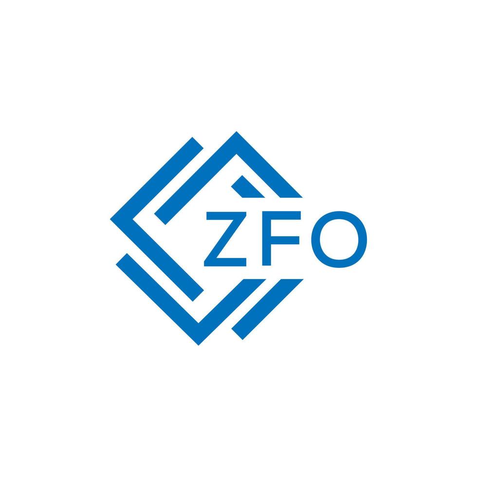 zfo technologie brief logo ontwerp Aan wit achtergrond. zfo creatief initialen technologie brief logo concept. zfo technologie brief ontwerp. vector