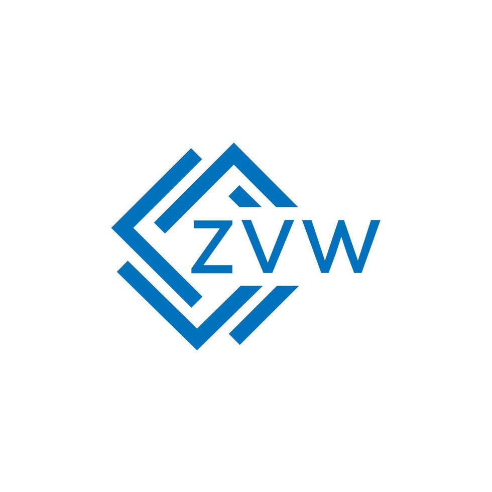 zvw technologie brief logo ontwerp Aan wit achtergrond. zvw creatief initialen technologie brief logo concept. zvw technologie brief ontwerp. vector