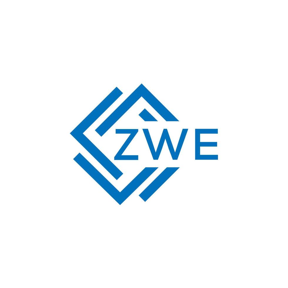 zwe technologie brief logo ontwerp Aan wit achtergrond. zwe creatief initialen technologie brief logo concept. zwe technologie brief ontwerp. vector