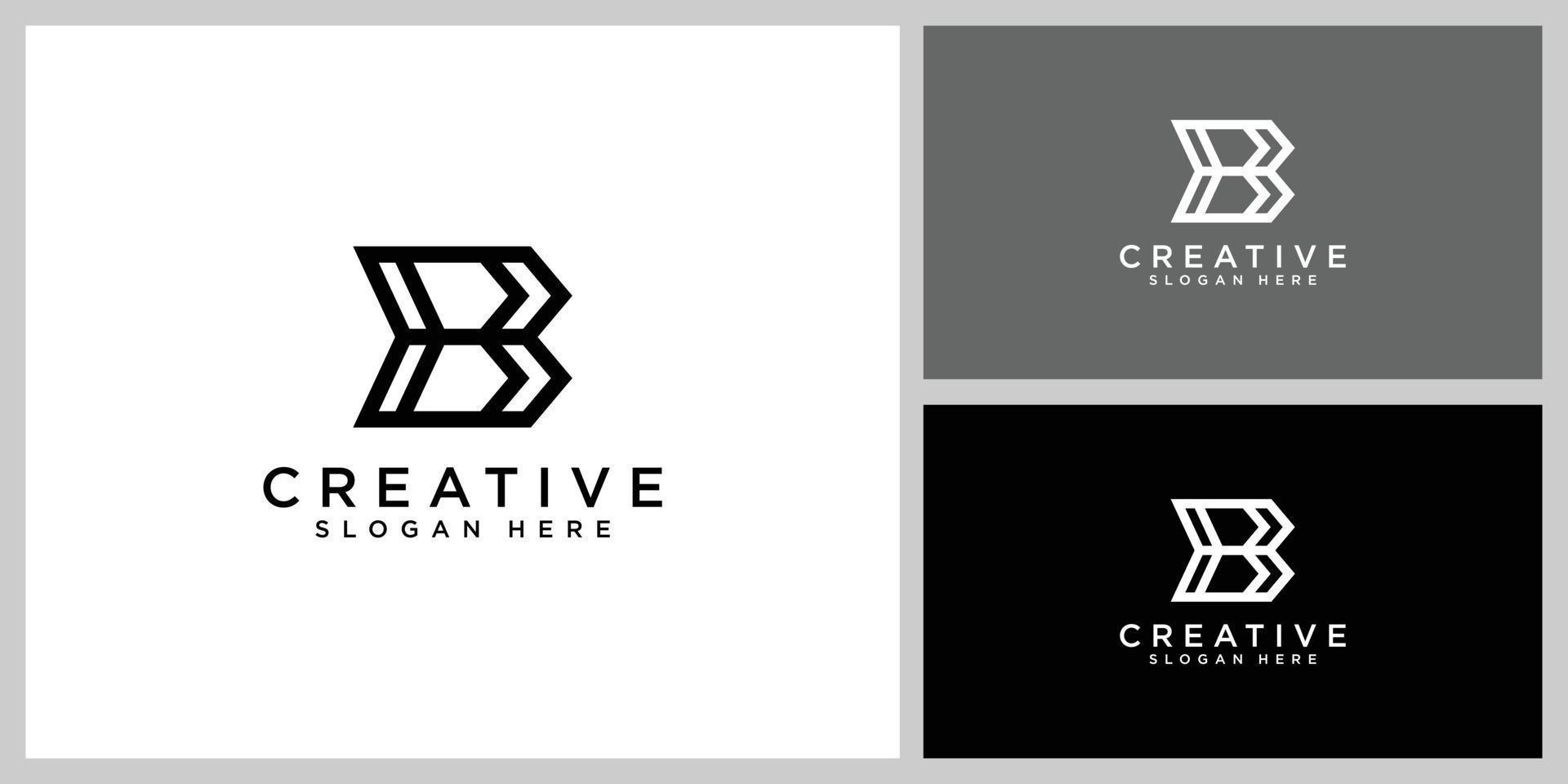 initialen brief b logo vector ontwerp