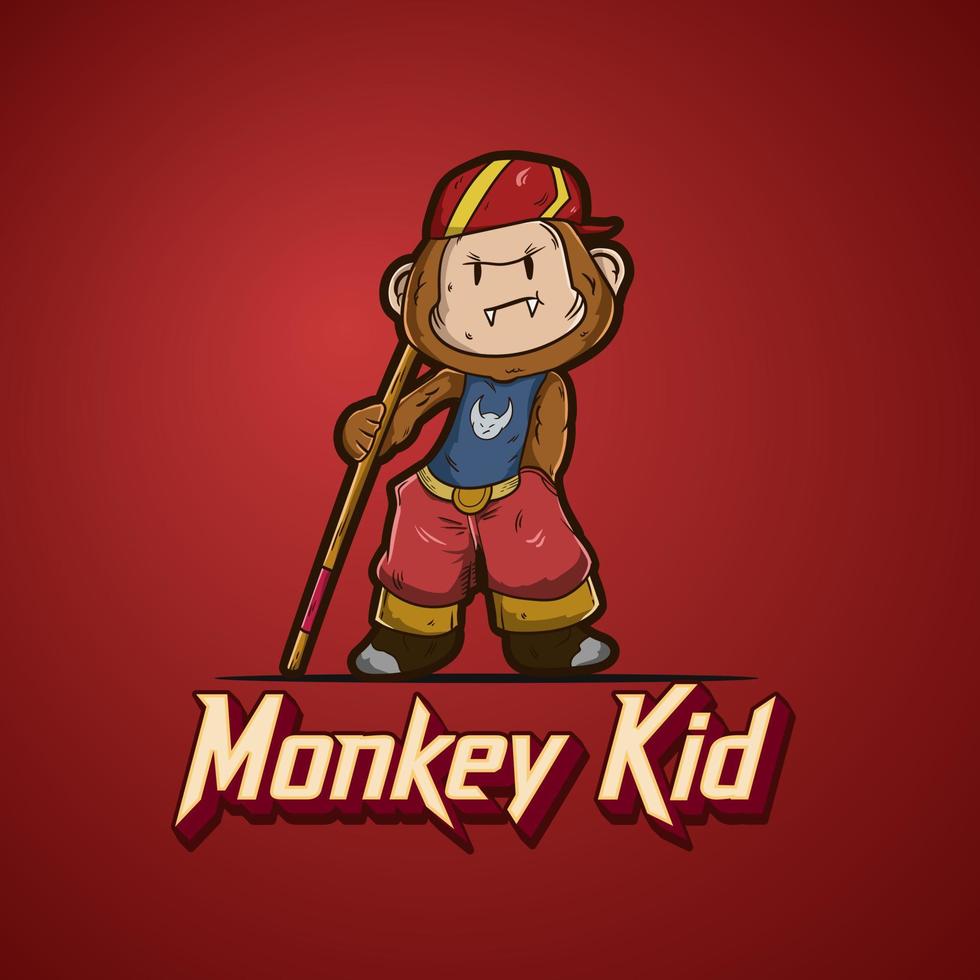 aap koning kind karakter ontwerp illustratie vector