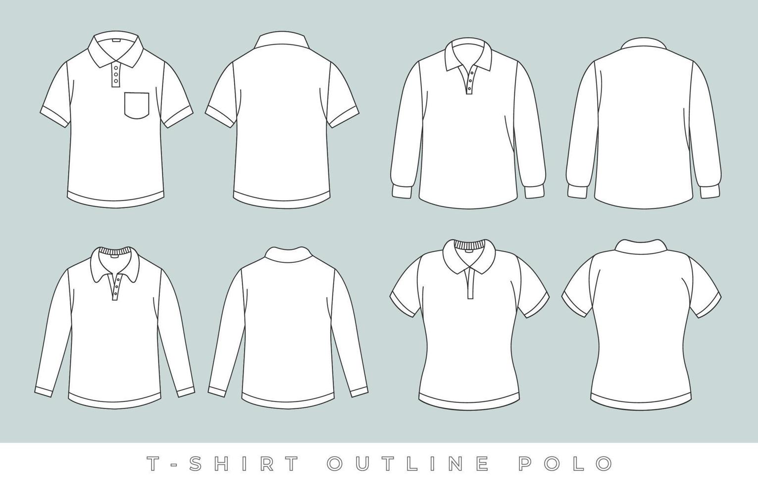 schets mockup polo wit vector
