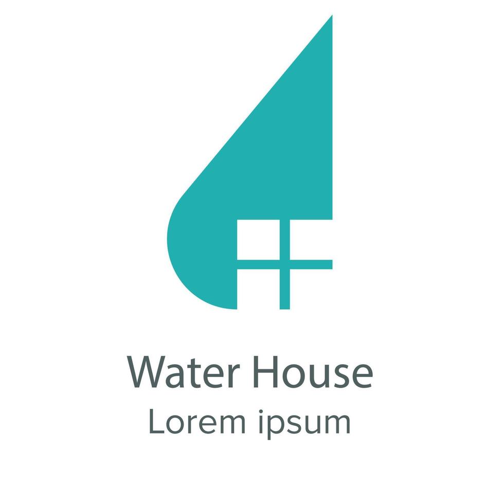 water huis abstract logo ontwerp illustratie voor de bedrijf vector