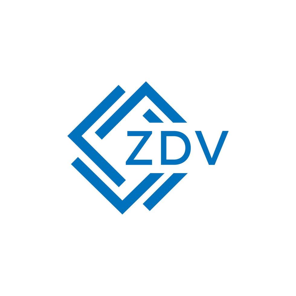 zdv technologie brief logo ontwerp Aan wit achtergrond. zdv creatief initialen technologie brief logo concept. zdv technologie brief ontwerp. vector