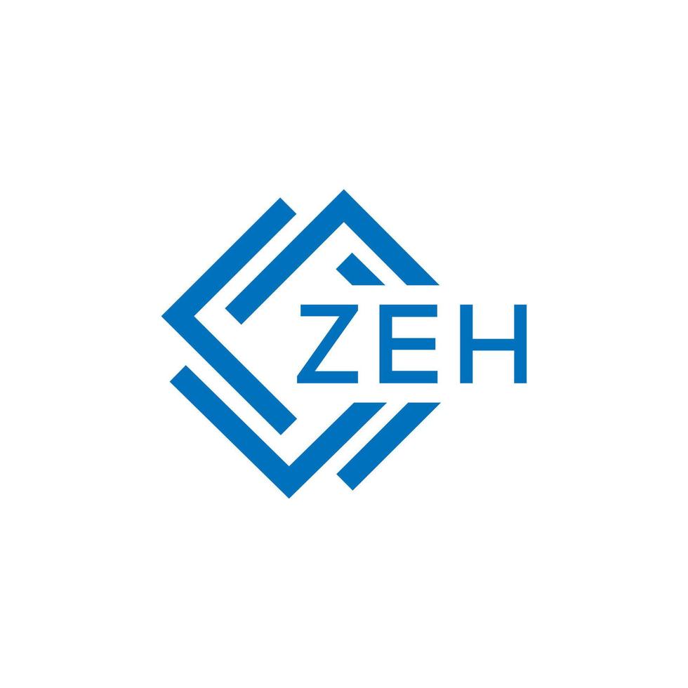 zeh technologie brief logo ontwerp Aan wit achtergrond. zeh creatief initialen technologie brief logo concept. zeh technologie brief ontwerp. vector