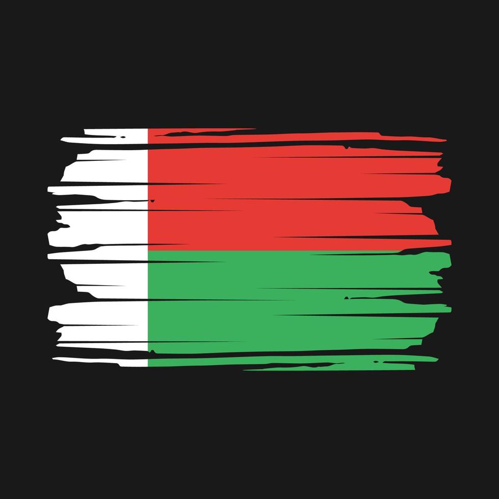 Madagascar vlag borstel vector