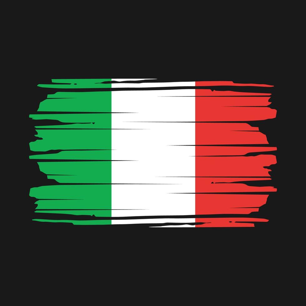 Italië vlag borstel vector