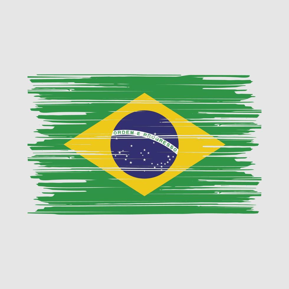 braziliaanse vlag borstel vector