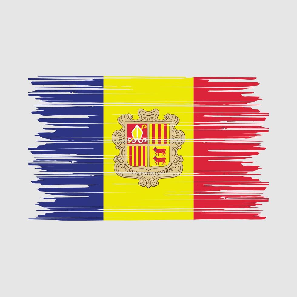 andorra vlag borstel vector