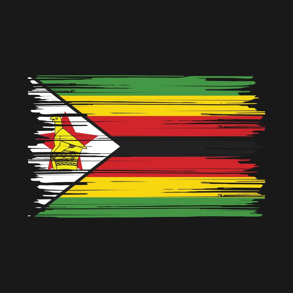 zimbabwaanse vlagborstel vector