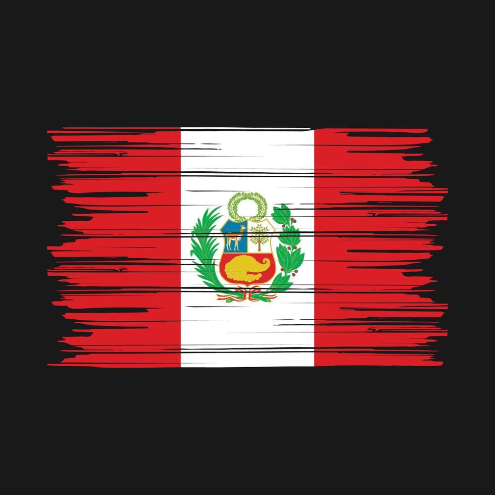 Peru vlag borstel vector