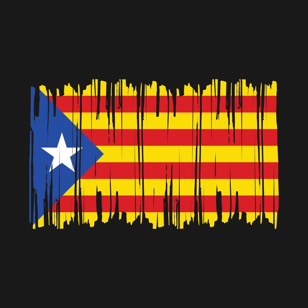 Catalonië vlag borstel vector illustratie