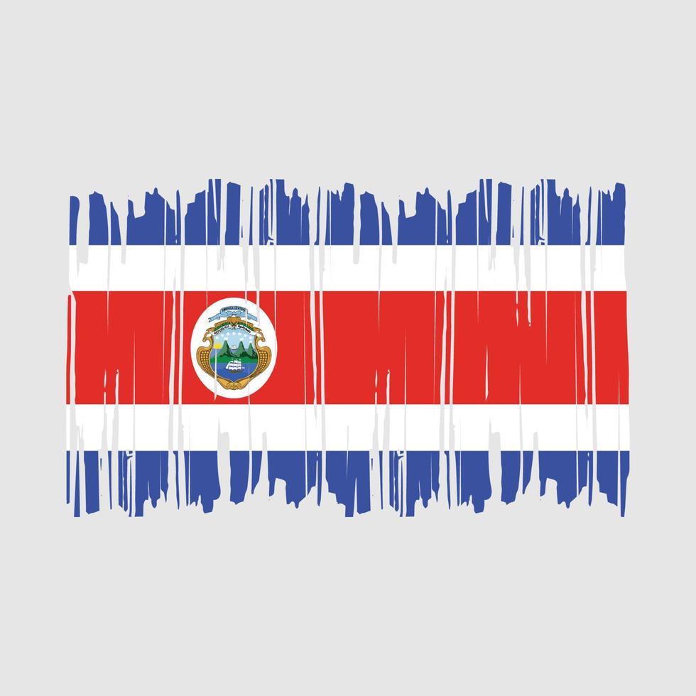 costa rica vlag borstel vector illustratie