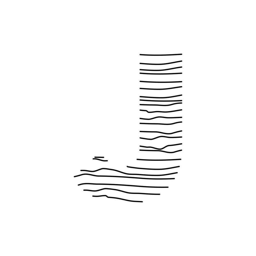 eerste j abstract lijn logo vector