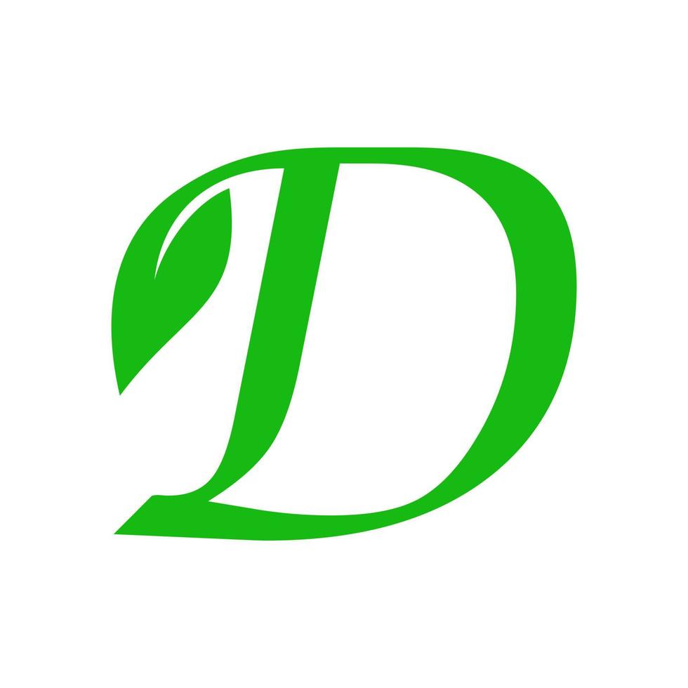 eerste d blad logo vector