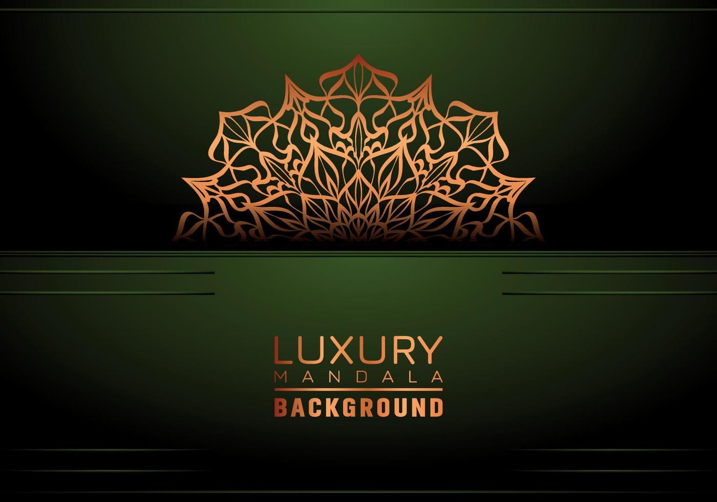 luxe mandala sierontwerp als achtergrond met gouden arabesk patroonstijl. decoratief mandala-ornament voor print, brochure, banner, omslag, poster, uitnodigingskaart. vector