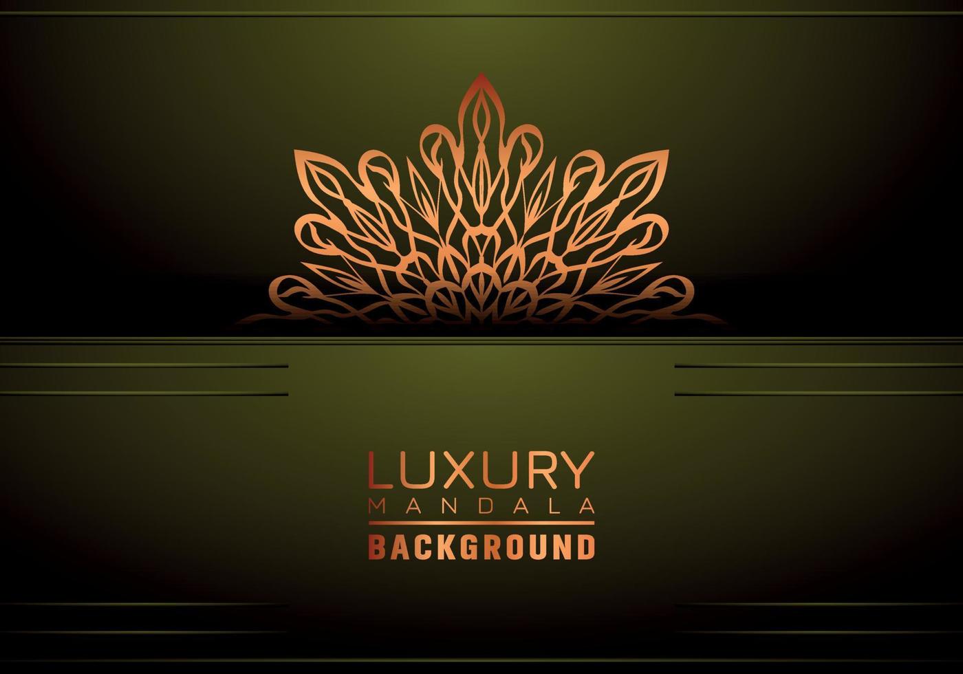 luxe mandala sierontwerp als achtergrond met gouden arabesk patroonstijl. decoratief mandala-ornament voor print, brochure, banner, omslag, poster, uitnodigingskaart. vector