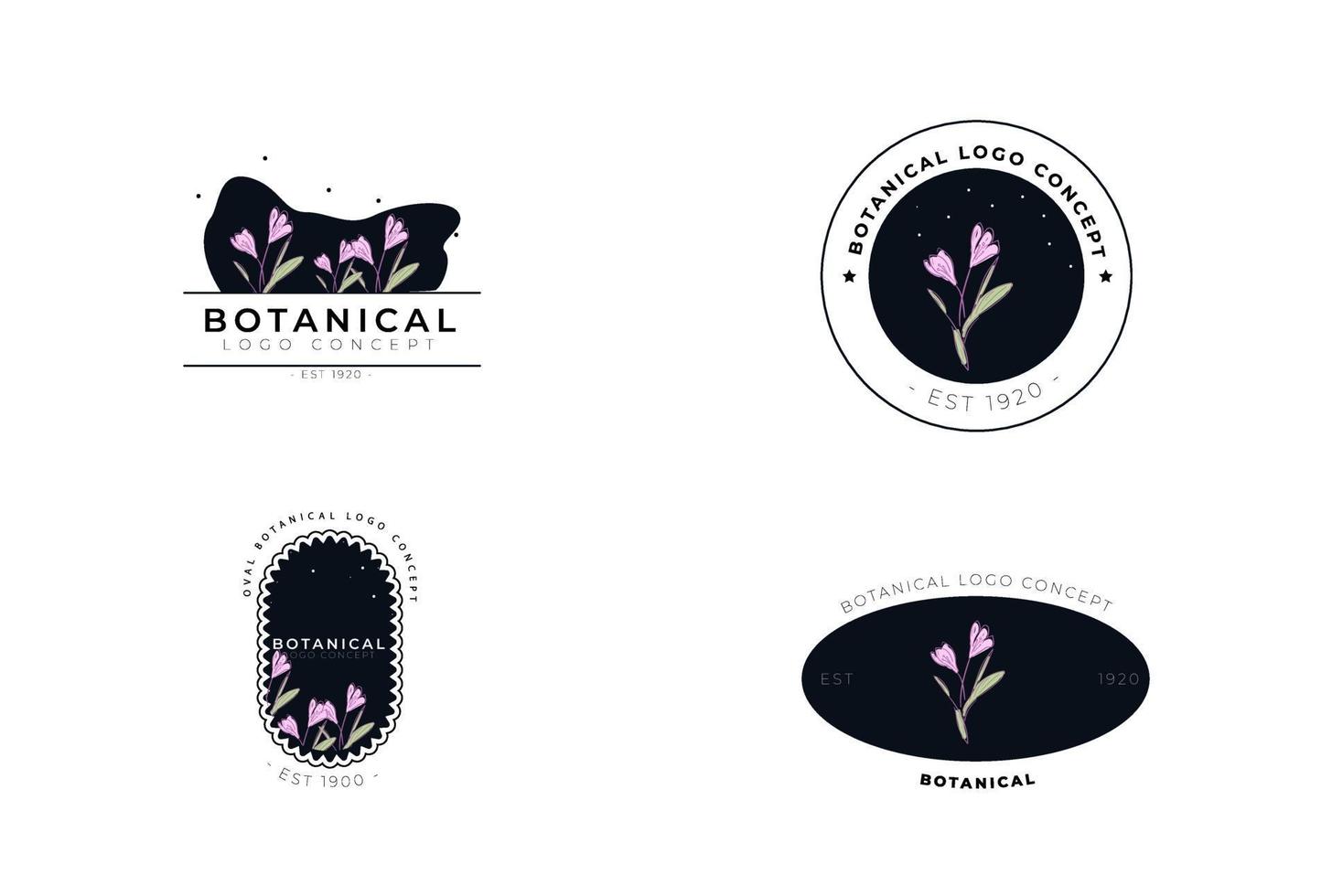 minimaal bloem vrouwelijk modern botanisch organisch logo-ontwerp vector