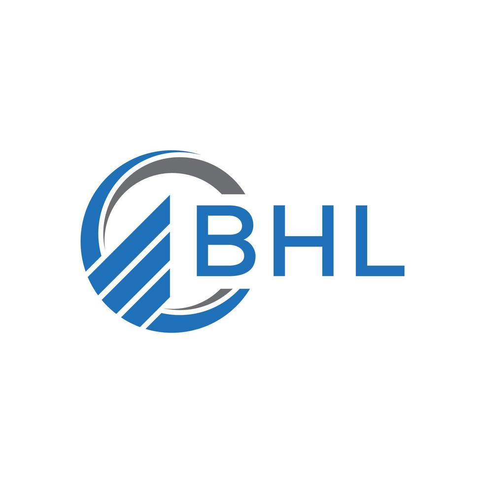 bhl vlak accounting logo ontwerp Aan wit achtergrond. bhl creatief initialen groei diagram brief logo concept. bhl bedrijf financiën logo ontwerp. vector