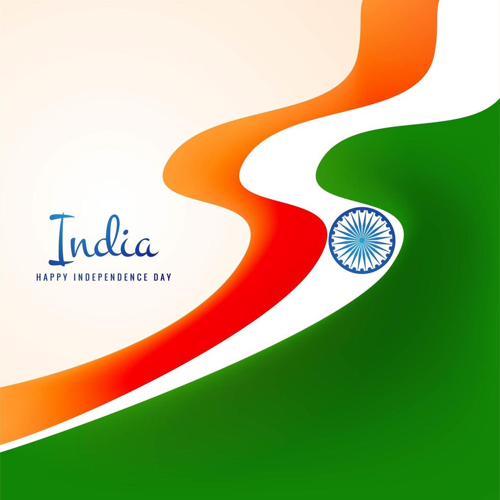 moderne stijlvolle Indiase vlag golf festival vector
