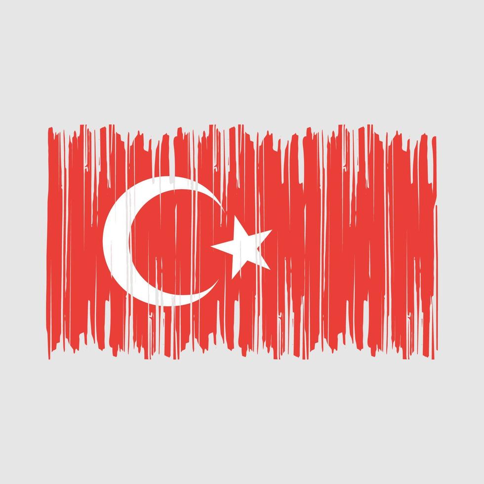 turkije vlag borstel vector