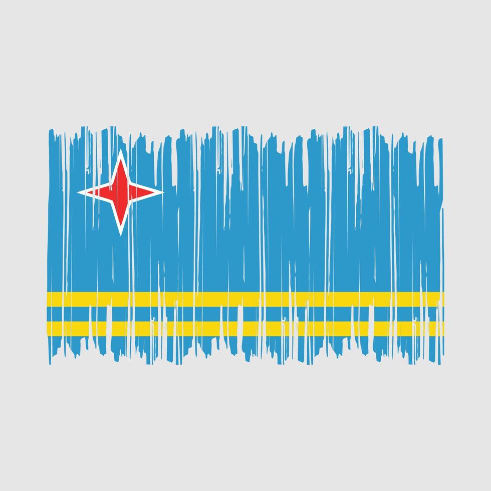 aruba vlag borstel vector