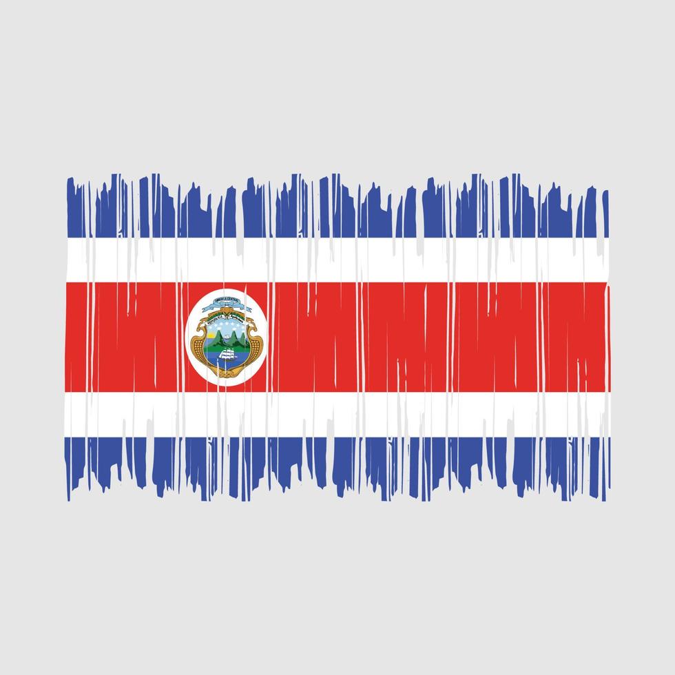 costa rica vlag borstel vector