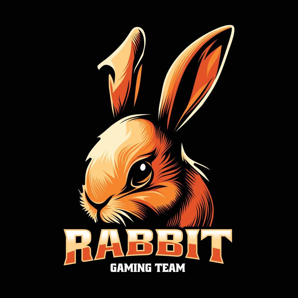 gaming team konijn mascotte logo vector