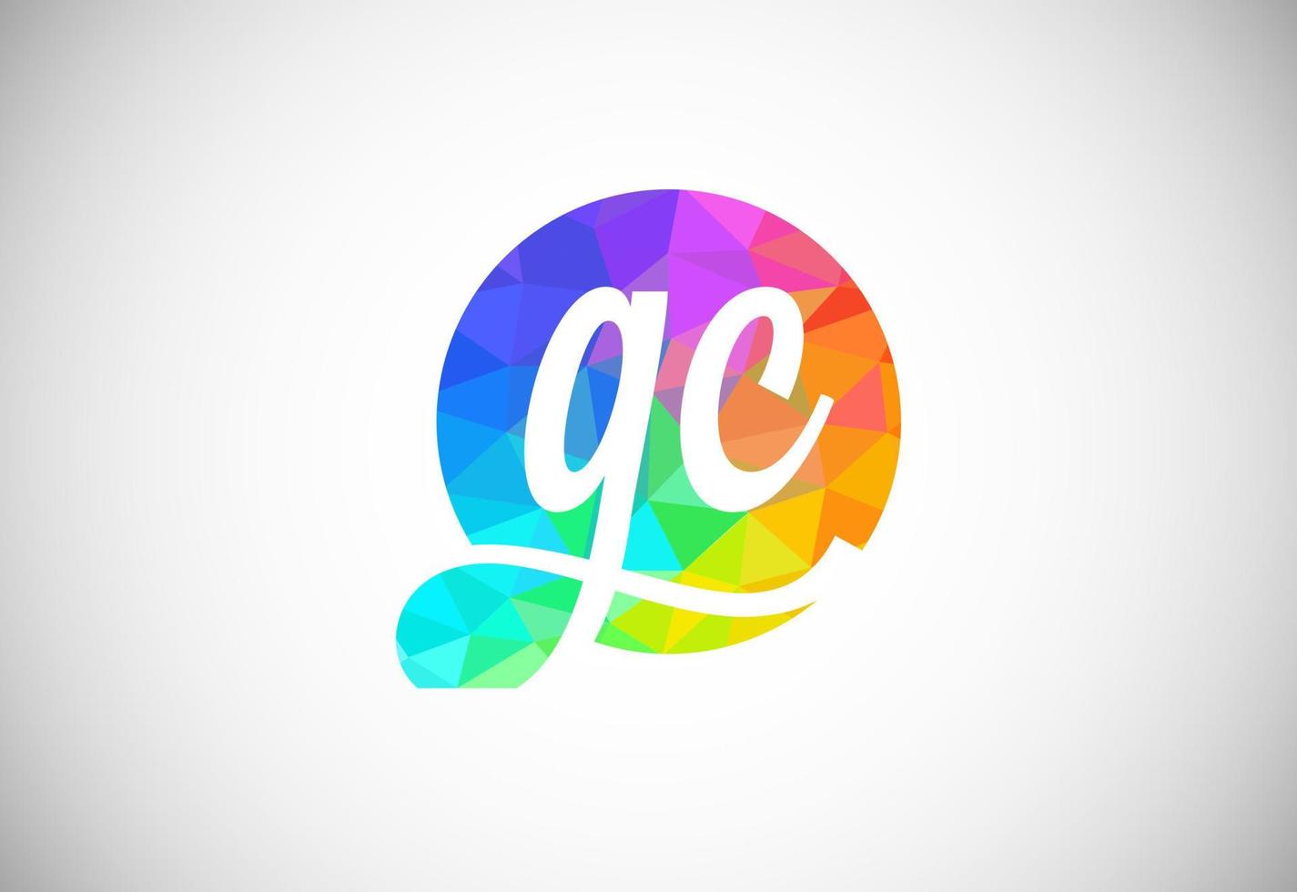 brief g c laag poly logo ontwerp vector sjabloon. grafisch alfabet symbool voor zakelijke bedrijf identiteit