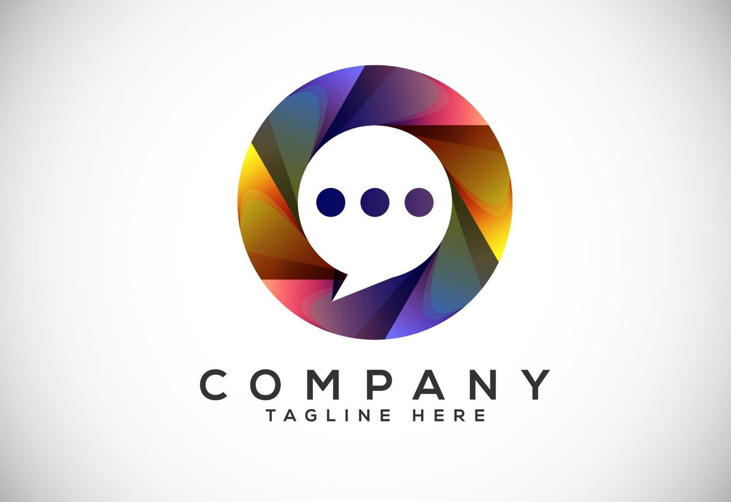 modern helling kleur babbelen logo ontwerp. sociaal media toespraak icoon vector illustratie