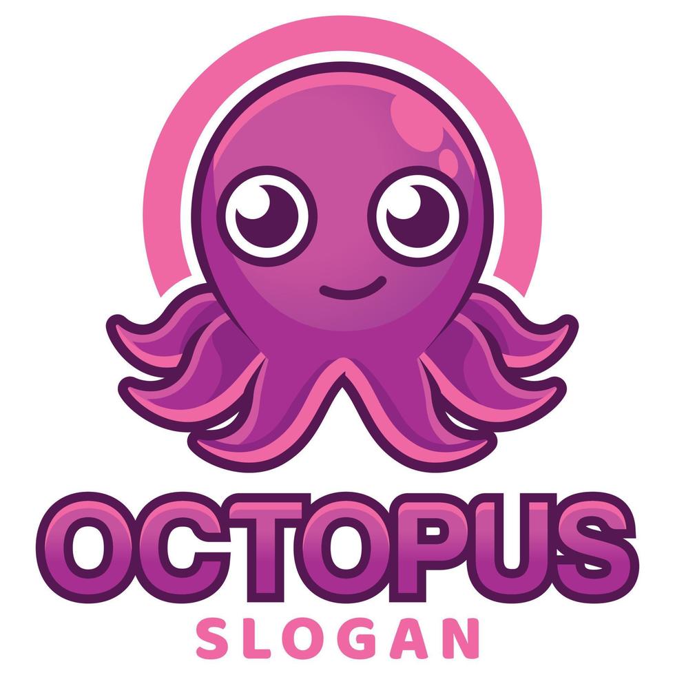 modern vlak ontwerp gemakkelijk minimalistische schattig inktvis Octopus logo icoon ontwerp sjabloon vector met modern illustratie concept stijl voor restaurant, Product, label, merk, cafe, insigne, embleem