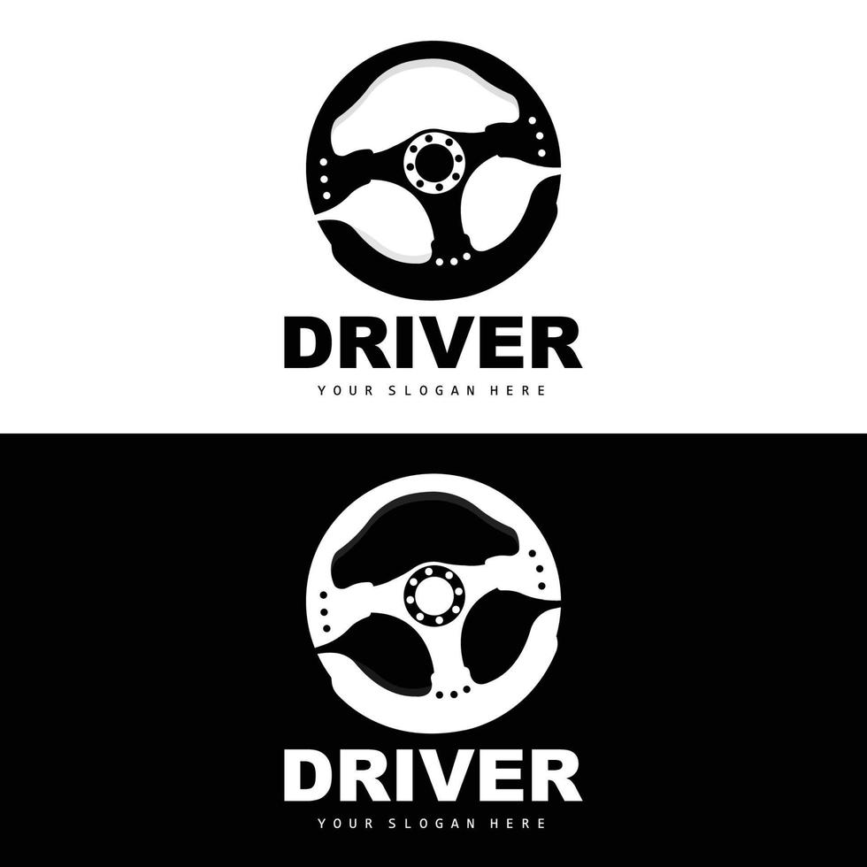 auto stuurinrichting logo, bestuurder vector, vervoer voertuig ontwerp, reparatie, onderhoud, auto garage vector