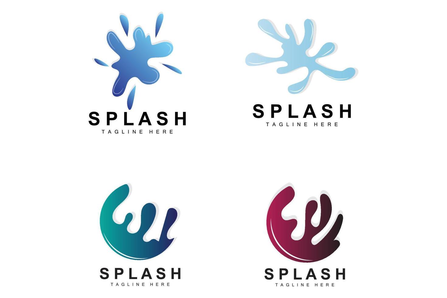 plons logo, water Golf icoon, bubbel vector, water logo kunst, sjabloon illustratie vector