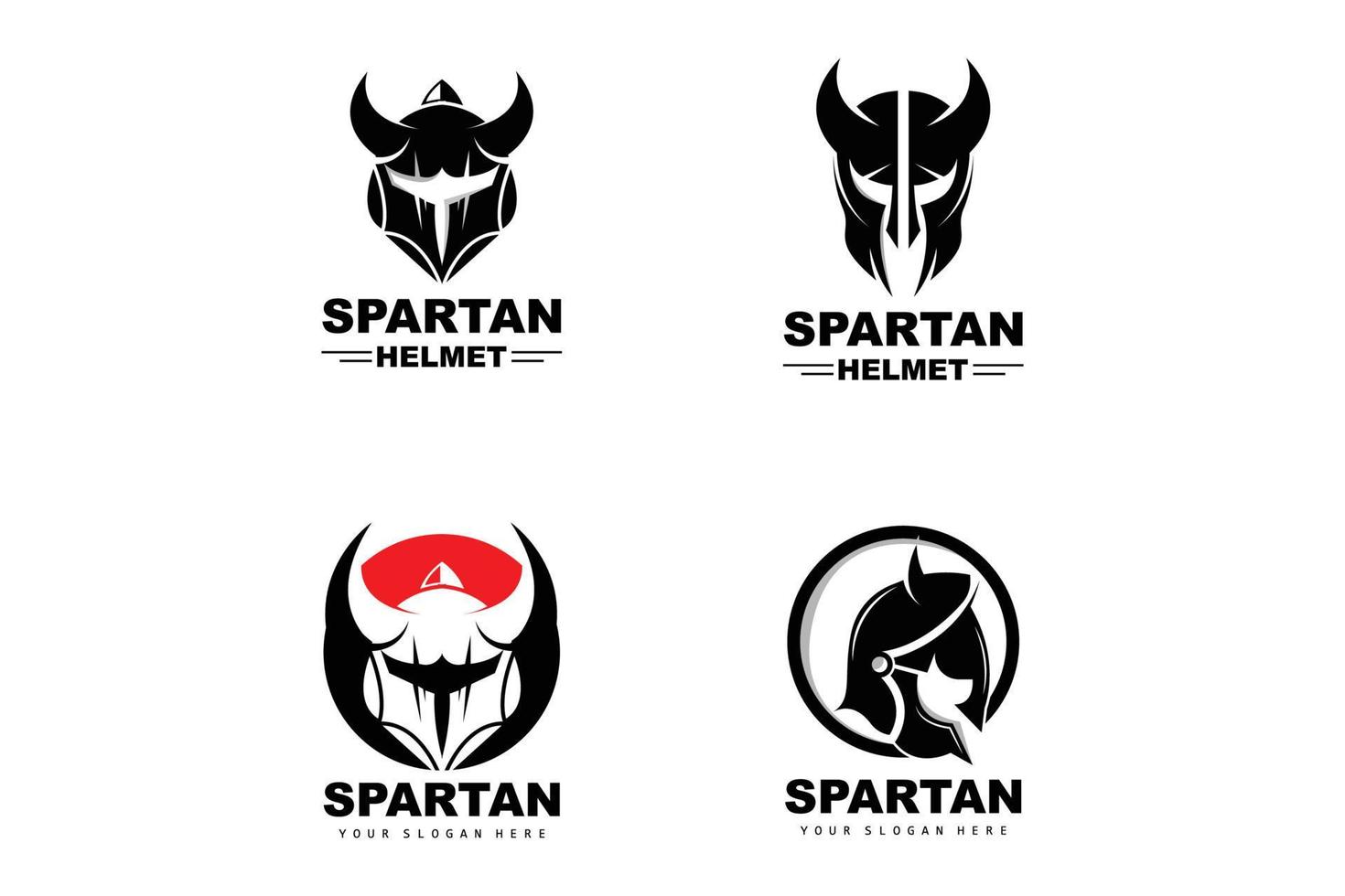 spartaans logo, vector viking, barbaar, oorlog helm ontwerp, Product merk illustratie