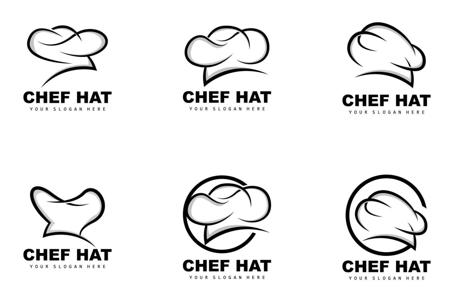 chef hoed logo, restaurant chef vector, ontwerp voor restaurant, horeca, deli, bakkerij vector