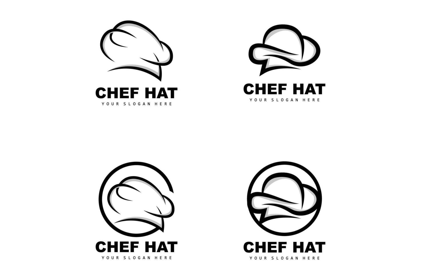 chef hoed logo, restaurant chef vector, ontwerp voor restaurant, horeca, deli, bakkerij vector